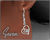 !7 Silver Heart Earrings