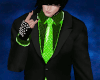 A/ Black With Green Suit