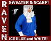 ICE BLUE & WHITE SWEATER