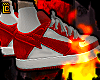 Red lightning sneakers