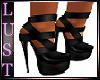 Strappy black heels