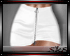 Leather Zip Skirt- White