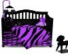 Purple Zebra Crib