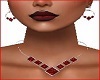 Red Earring Necklace Set