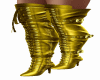 Thigh Boots Gold Glossy