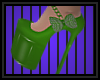 Pvc Green Bow Shoes