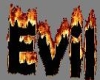 Flaming Evil Sticker