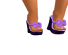 purple Bow Sandals
