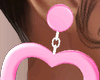 VDay Heart Earrings Pink