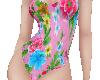 A~ Flowered Swimsuit