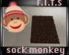 sock monkey brown rug
