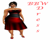 BBW GA Red Empire Dress