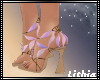 L| pink petals heels