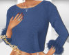 SE-Blue Fur Sweater Top
