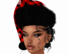 Blk Fur Santa Plaid Hat
