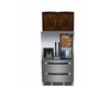Brown cabinet fridge