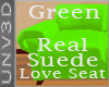 Green Cuddly Love Seat