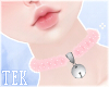 [T] Fluffy Choker pink