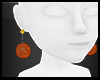 Orange Pom Earrings V1