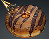 Chocolate zebra donut
