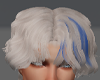 blue white hair anime