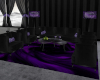 Black purple couch