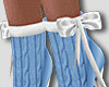 Blue Knit Heels