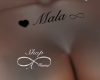 Mala chest tattoo