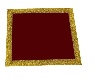 red gold square rug