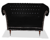 Blk Leather Chesterfield