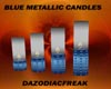 Blue Metallic Candles