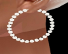 50s White Bead Earrings