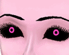 female pink black eyes