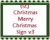 Merry Christmas Sign v3