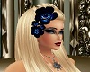 bleu hair flowers