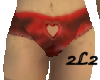 Red Heart Bikini Panties