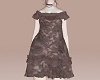 lace flower gown brown