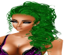 Green sparkle party hair