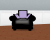 Black Chair with pillows