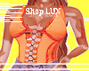 Orange Laceup Halter