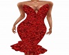 Red Sequin fitted dress