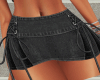 Grey Denim Skirt Ties
