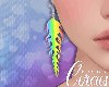 C` Rainbow Flame Earring