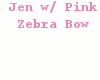 [KF]Jen blk w/zebra bow