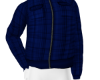 *B* Blue Plaid Zip