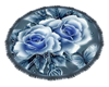 Blue Silver Roses Rug