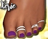 Pretty Feet Purple Nails
