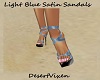 Light Blue Satin Sandals