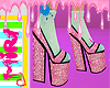 Lana Heels &+Socks Pink