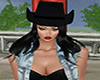 Black cowgirl hat